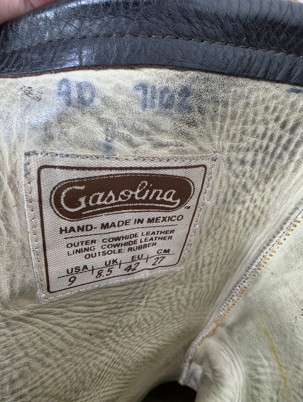 GASOLINA Classic Motorcycle Boots  Size 9US - Picture 14 of 14